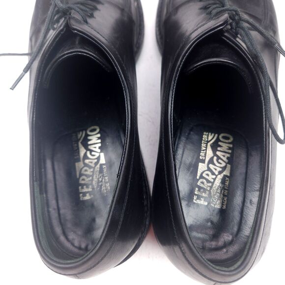 Salvatore Ferragamo Apron Toe Oxford Men\'s Dress Shoes Size 11.5 D Made Italy main image 11